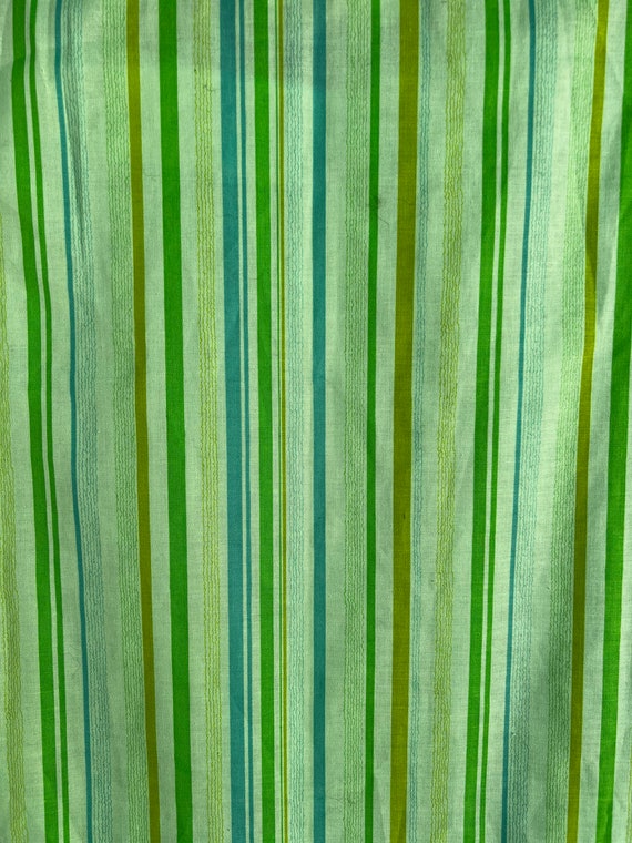 Vintage 60's Deadstock Mod Lime Green Striped Sle… - image 6