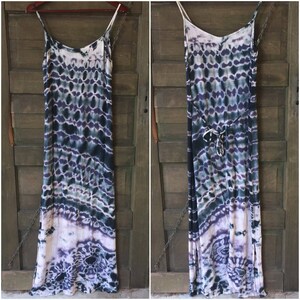 Vintage 90&#39;s Tie Dye Rayon Tank Maxi Dress by Ma- Ig size tall medium