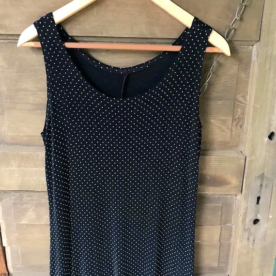 Vintage 80's/90's Black and White Polka Dot Stret… - image 6