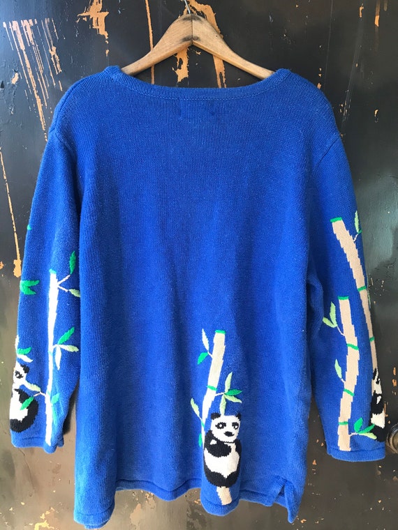 Vintage 90's Oversized Panda Sweater by The Quack… - image 2