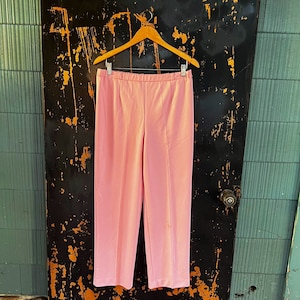 Vintage 70’s Baby Pink High Waisted Trousers by Devon Size 12 petite