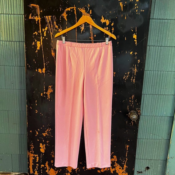 Vintage 70’s Baby Pink High Waisted Trousers by D… - image 1