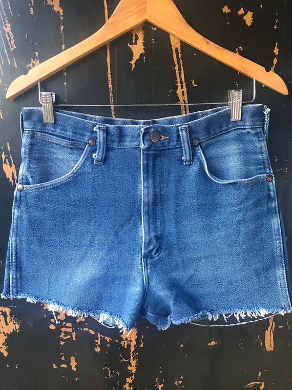 Vintage 70’s/80’s Soft Blue Denim Wrangler Shorts… - image 4