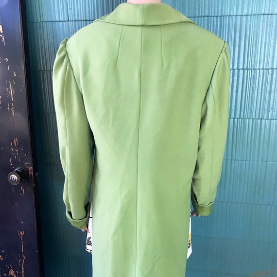 Vintage 60's Mod Lime Green/ Chartreuse High Low … - image 6