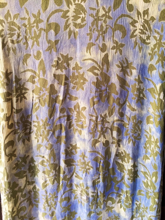 Vintage 90's Batik Tropical Print Crinkled Rayon … - image 4