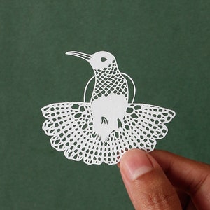 Humming bird Papercut Template, Papercutting SVG, Paper cut Art, Digital download, Handmade Gift, Paper Art craft, Bird Gift, Nature Bird image 4