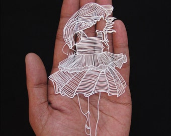 Shipping Free - Papercut - Paper-cut - art - Papercutting - Papercraft - Paperart - Handmade - Handcut - Papercraft - Paper -  illustration