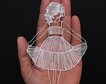 Shipping Free - Papercut - Paper-cut - art - Papercutting - Papercraft - Paperart - Handmade - Handcut - Papercraft - Paper -  illustration