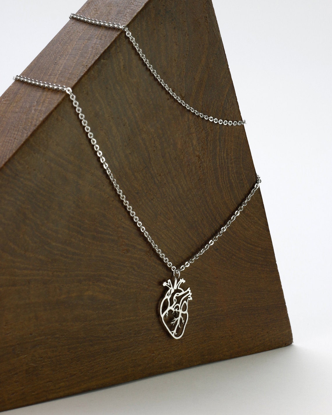 Heart Anatomy Silver Pendant Human Organ Jewellery Handcut Etsy