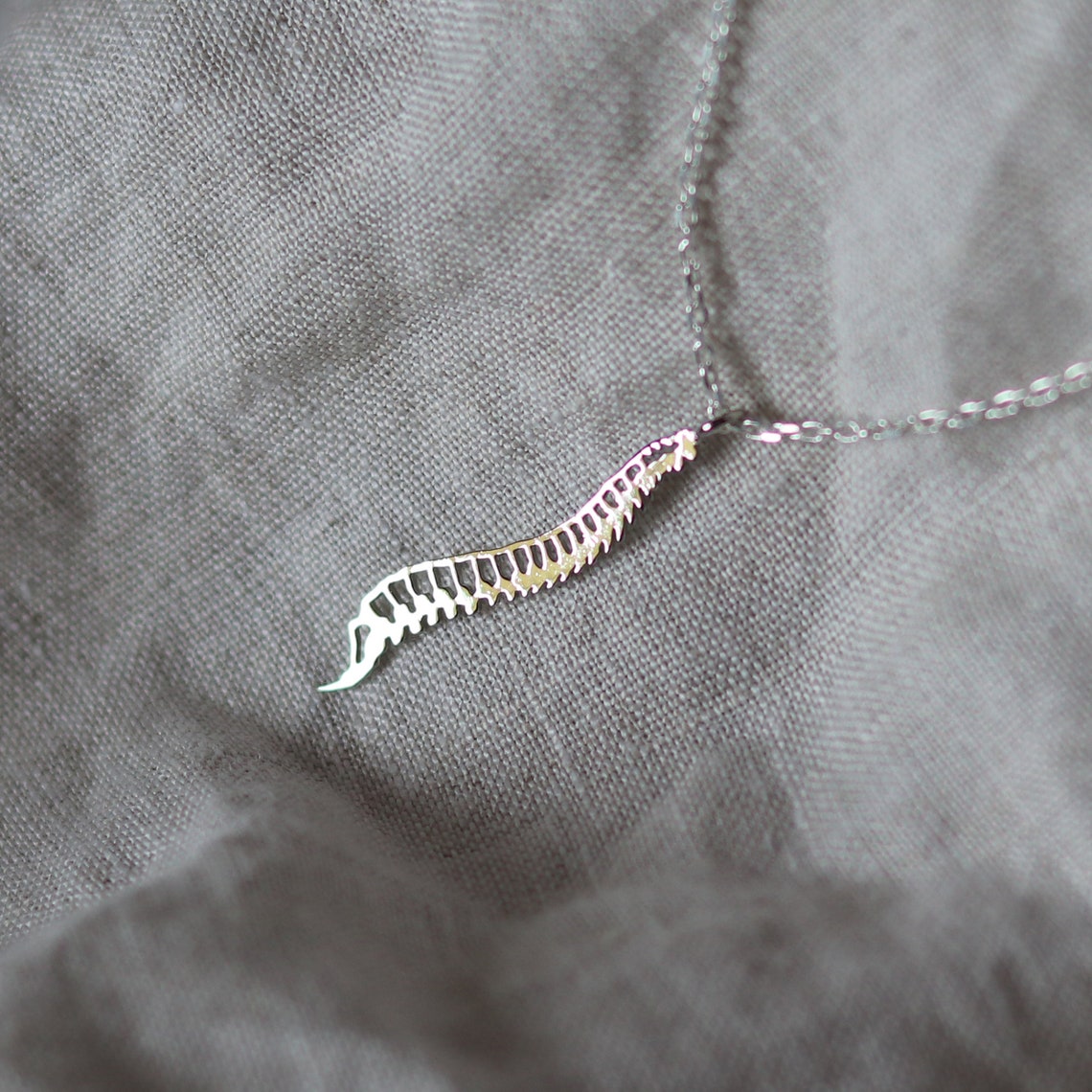 Spinal Cord Pendant Human Organ Jewelry Silver Pendant Biology Etsy
