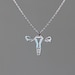 Uterus Pendant Female Anatomy Jewelry Silver Pendant Biology Vagina ...