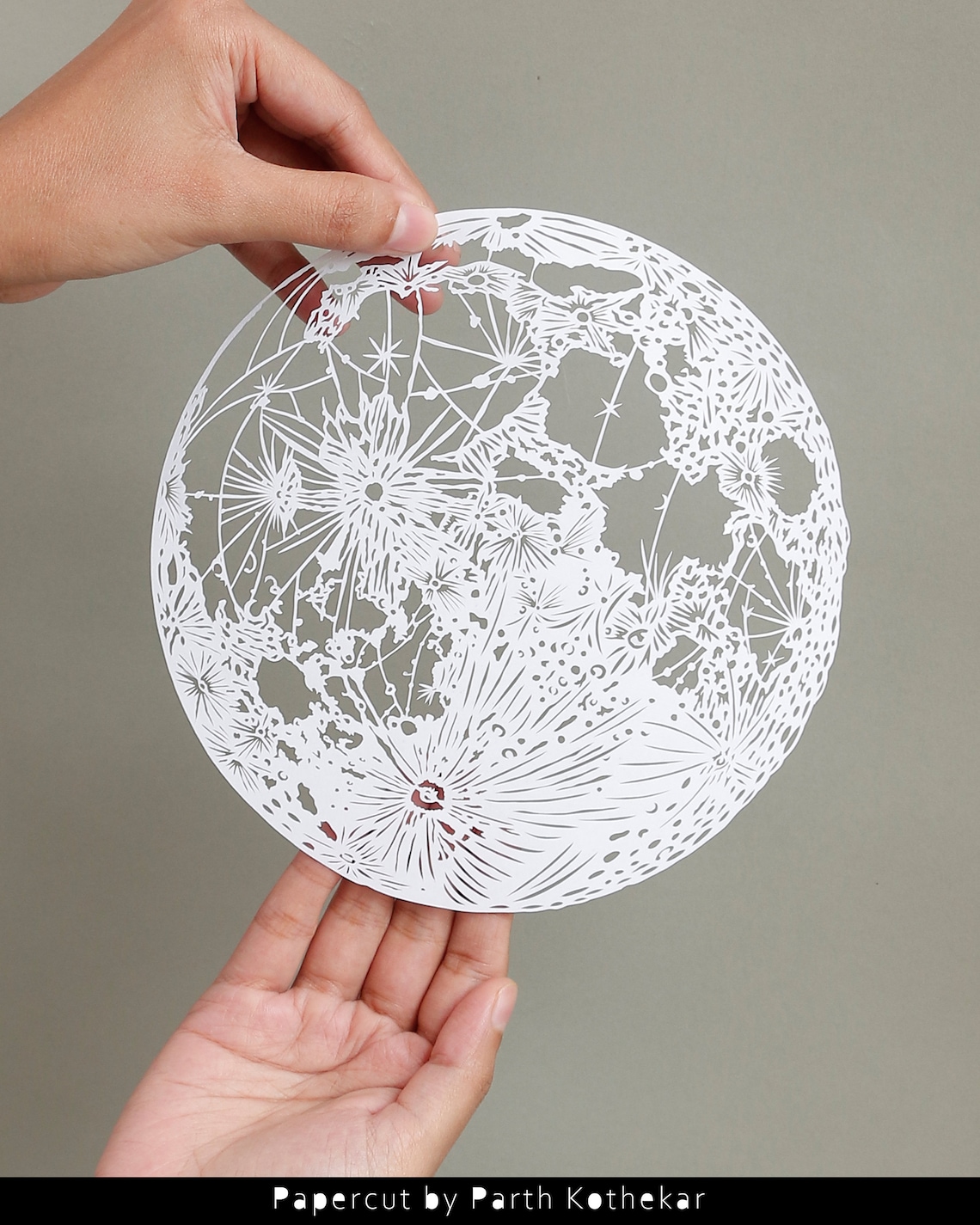 Moon Papercut Template Lunar Paper Art Paper Cutting Art Etsy UK