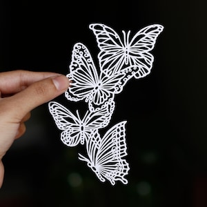 Modello di carta ritagliata a farfalla / Arte di ritaglio della carta Pdf Jpg / Cricut SVG Silhouette Cameo download digitale Arte della carta Farfalla SVG Natura Design