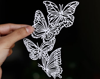 Butterfly Papercut Template | Papercutting Art Pdf Jpg | Cricut SVG Silhouette Cameo digital download Paper Art Butterfly SVG Nature Design