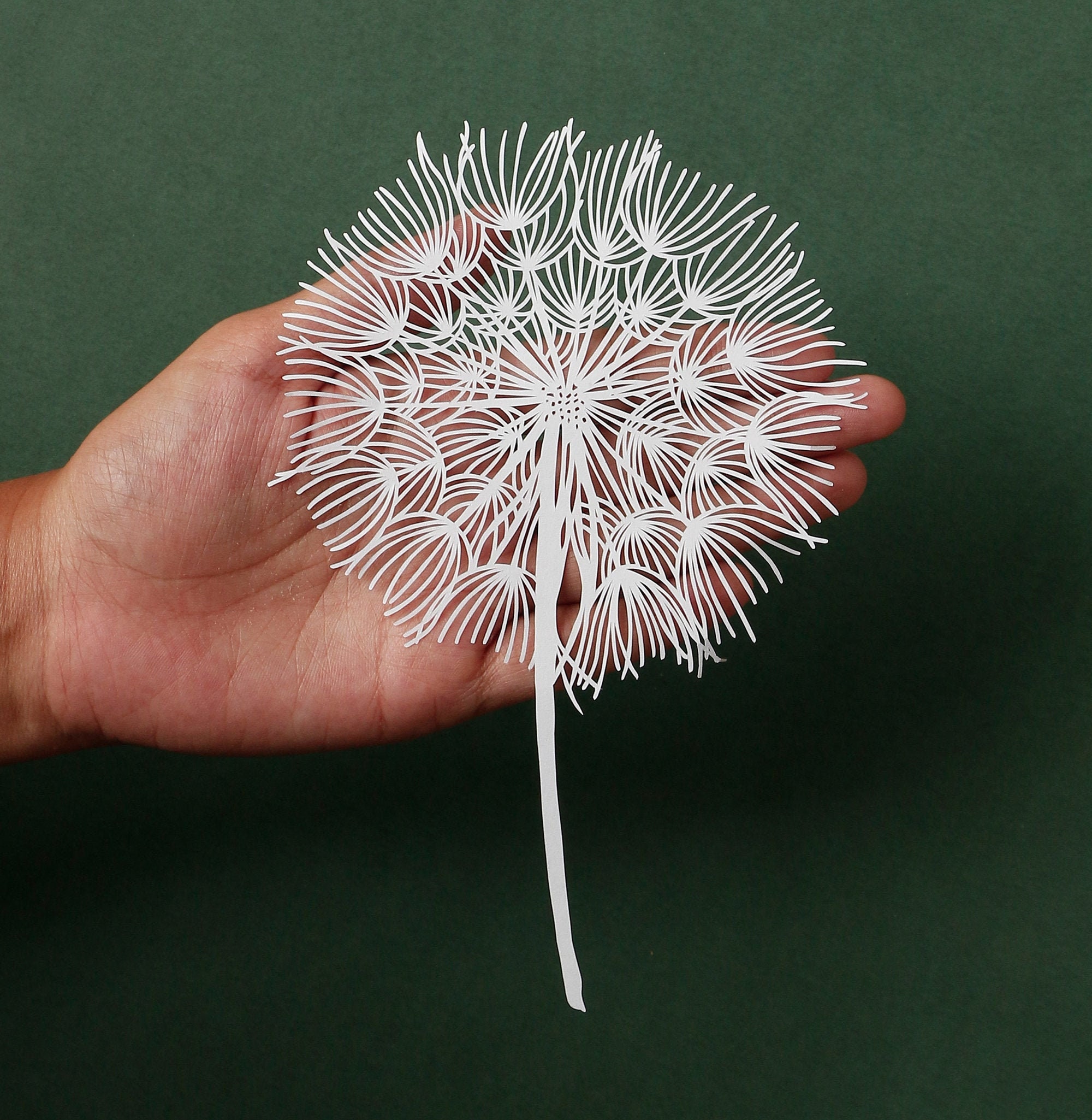 Dandelion Papercut Template Flower Papercutting Art Cricut - Etsy Sweden