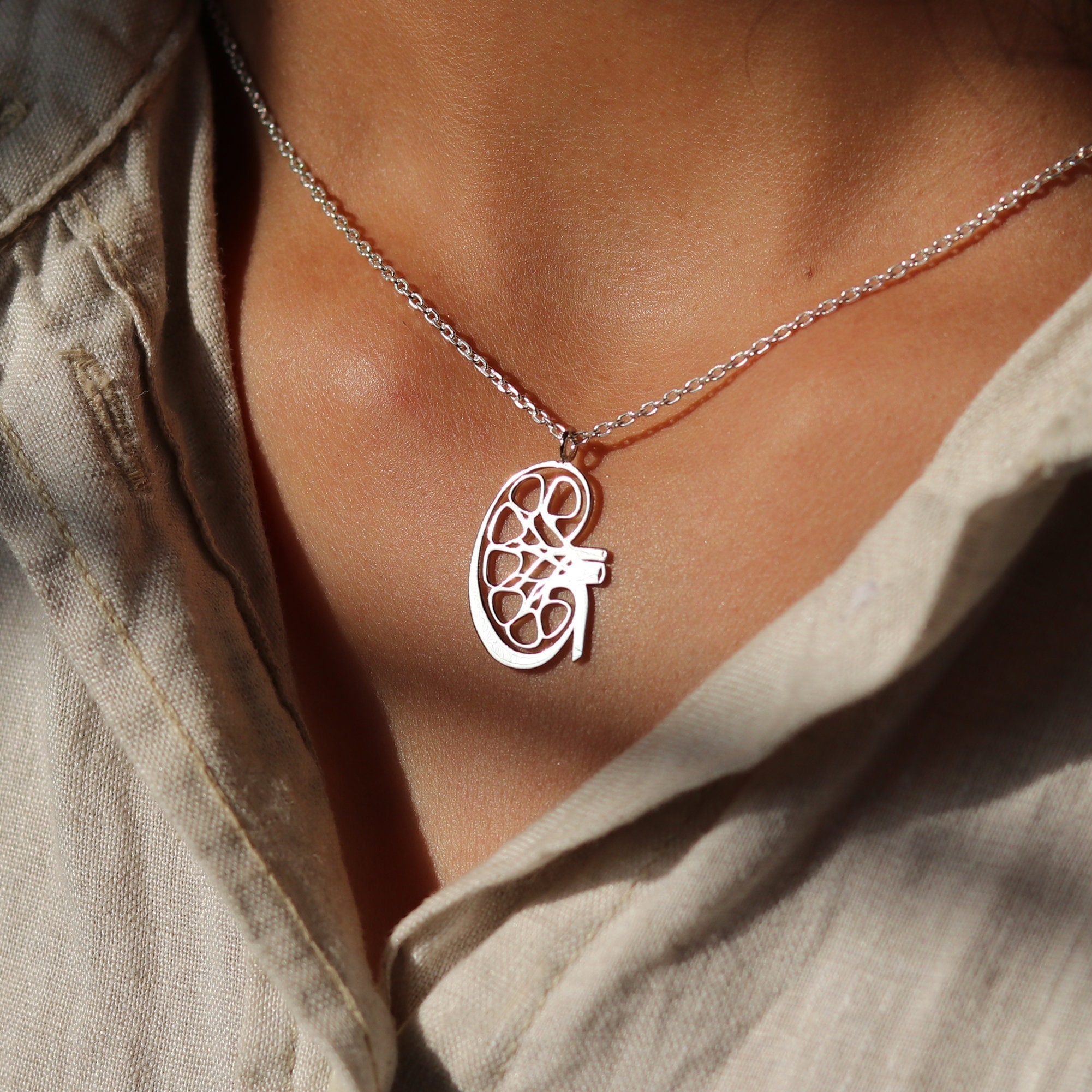 Buy Kidney Anatomy Silver Pendant Human Organ Jewellery Handcut