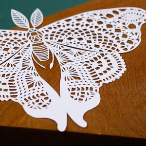 Butterfly Papercut Template, Moth Papercutting, Paper cut Art, Digital download, Handmade Gift, Paper Art craft, Butterfly Gift, Butterflies image 4