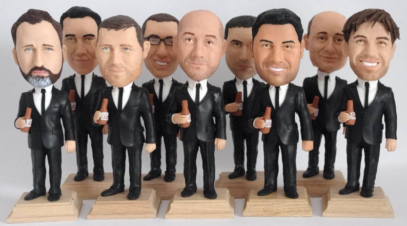 Custom Groomsmen Bobble Heads Groomsmen gift idea Groomsmen Bobble Heads Personalized Bobblehead In Custom Clothing image 6