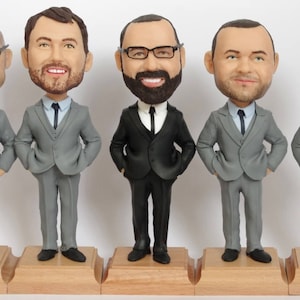 Custom Groomsmen Bobble Heads Groomsmen gift idea Groomsmen Bobble Heads Personalized Bobblehead In Custom Clothing image 10