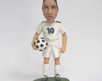 Personalized Figurine or Bobblehead with your face and the jersey of your soccer team or favorite national team