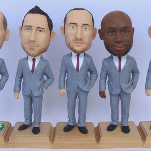 Custom Groomsmen Bobble Heads Groomsmen gift idea Groomsmen Bobble Heads Personalized Bobblehead In Custom Clothing image 2