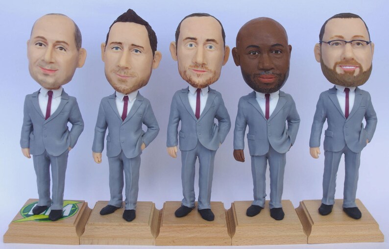 Custom Groomsmen Bobble Heads Groomsmen gift idea Groomsmen Bobble Heads Personalized Bobblehead In Custom Clothing image 2