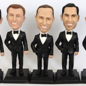 Custom Groomsmen Bobble Heads Groomsmen gift idea Groomsmen Bobble Heads Personalized Bobblehead In Custom Clothing image 9