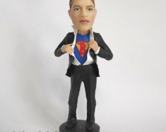 Custom Personalized Bobblehead or Figurine From Your Photo - Just In Time - You can choose which letter to put on the shirt