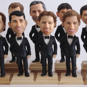 Custom Groomsmen Bobble Heads Groomsmen gift idea Groomsmen Bobble Heads Personalized Bobblehead In Custom Clothing image 5