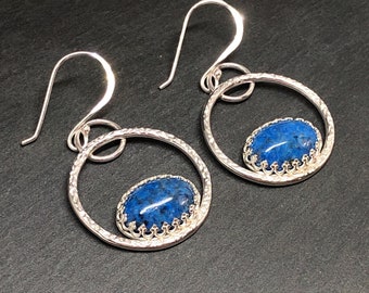 Denim Lapis Sterling Silver Earrings
