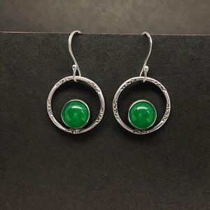 Jadeite Sterling Silver Earrings