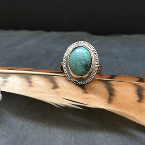 Turquoise Sterling Silver Ring Size 5.75 US