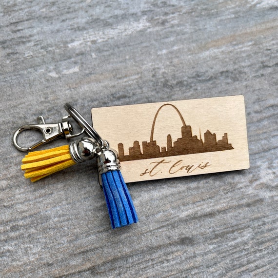 St. Louis Keychain St. Louis Skyline Saint Louis Keychain 