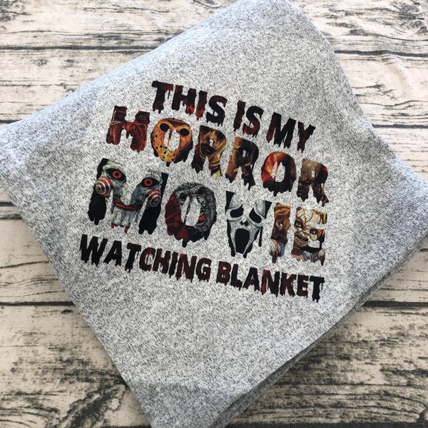 Halloween Horror Movie Watching Blanket Etsy