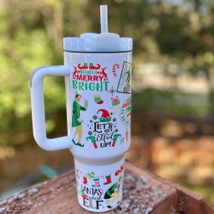 Elf Inspired Tumbler, Buddy The Elf 40 Oz, Christmas Movie Lover Gift,  Holiday Drinkware, Customizable Gift