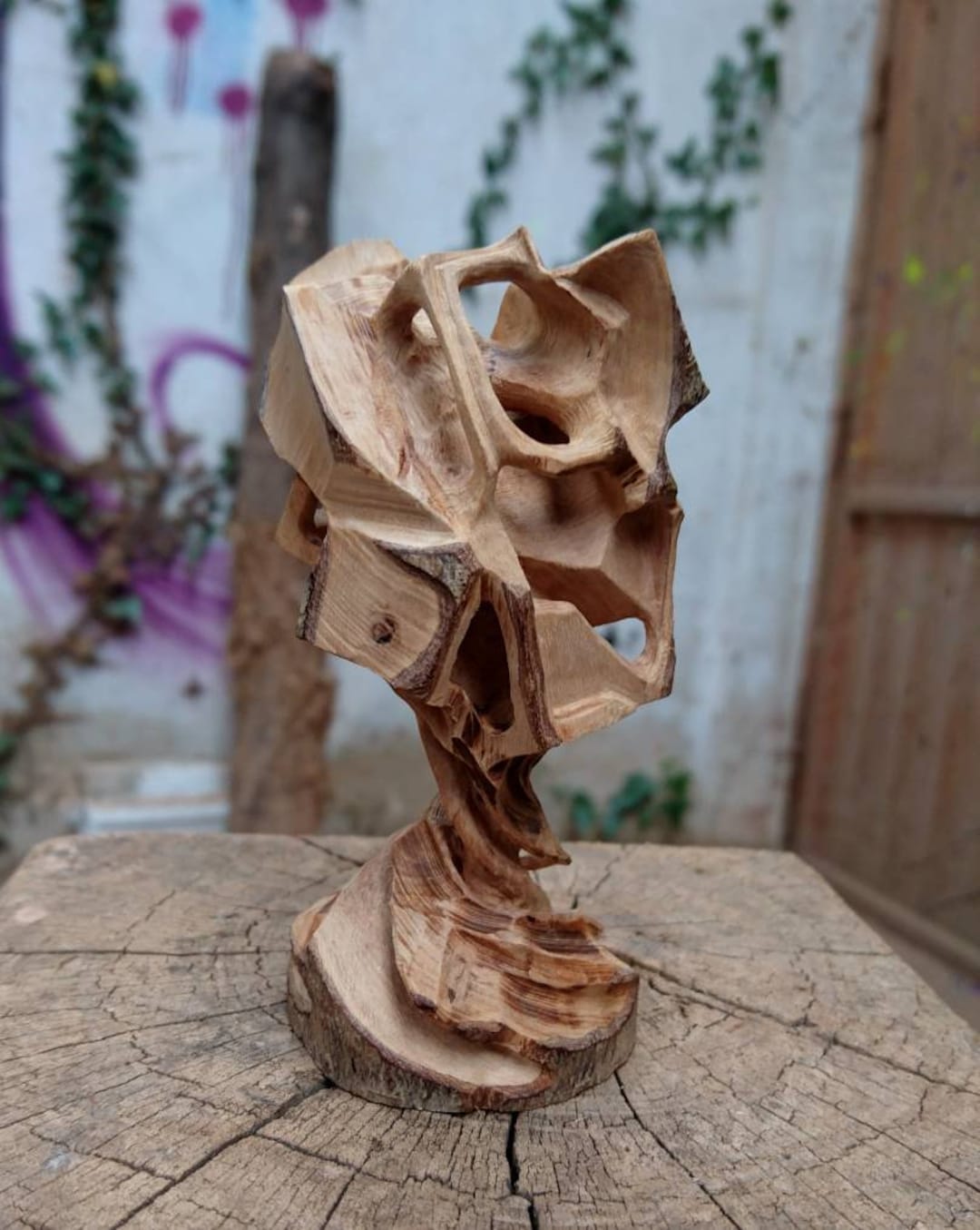 ビンテージ　wood abstract sculpture 右側　盛永省治 盛永省治/スカルプチャー - organ-online.com