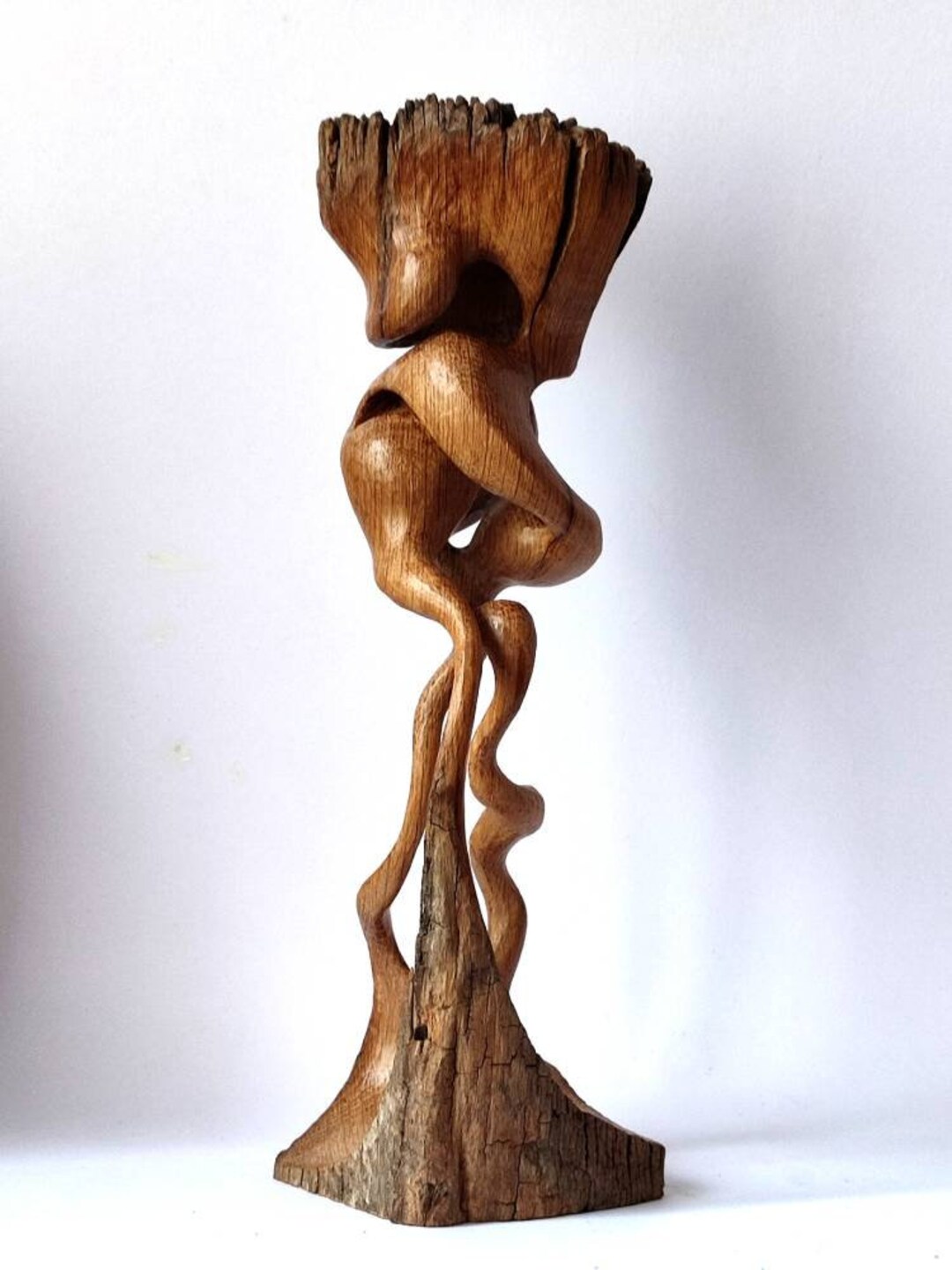 Oak Sculpture Abstract Woodcarving Wooden Art Home Decor Eco Art