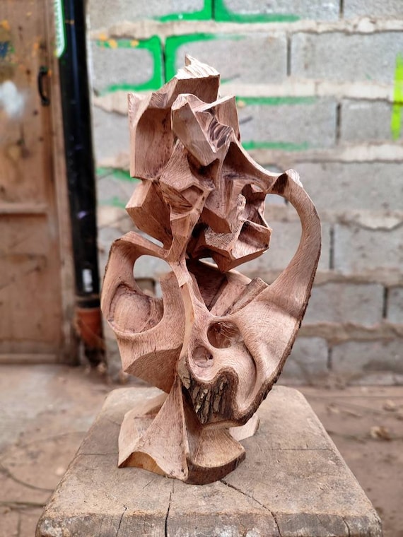 Abstract Sculpture - Woodcarving - Hawthorn Carving - Unique