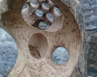 Abstrakt reklamierte Eiche Holzskulptur