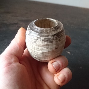 Woodcarving - Textured oak vessel - wooden pot - tactile art - curio - home decor