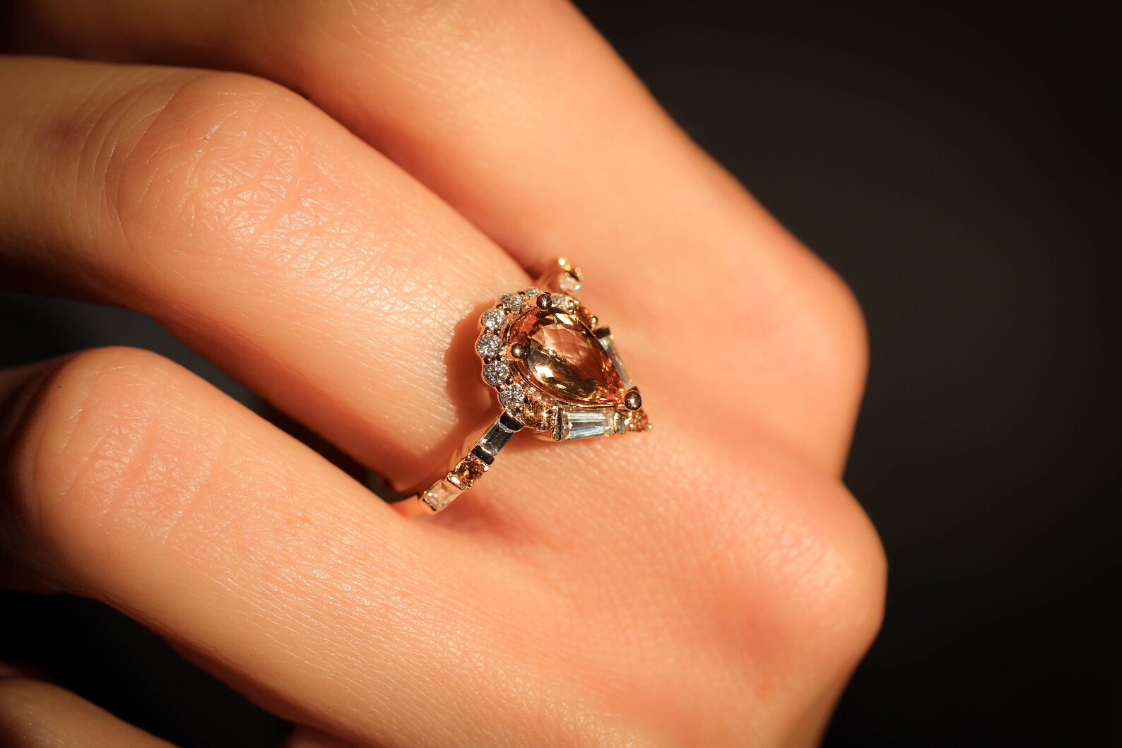 Imperial topaz engagement ring one of a kind engagement ring Etsy