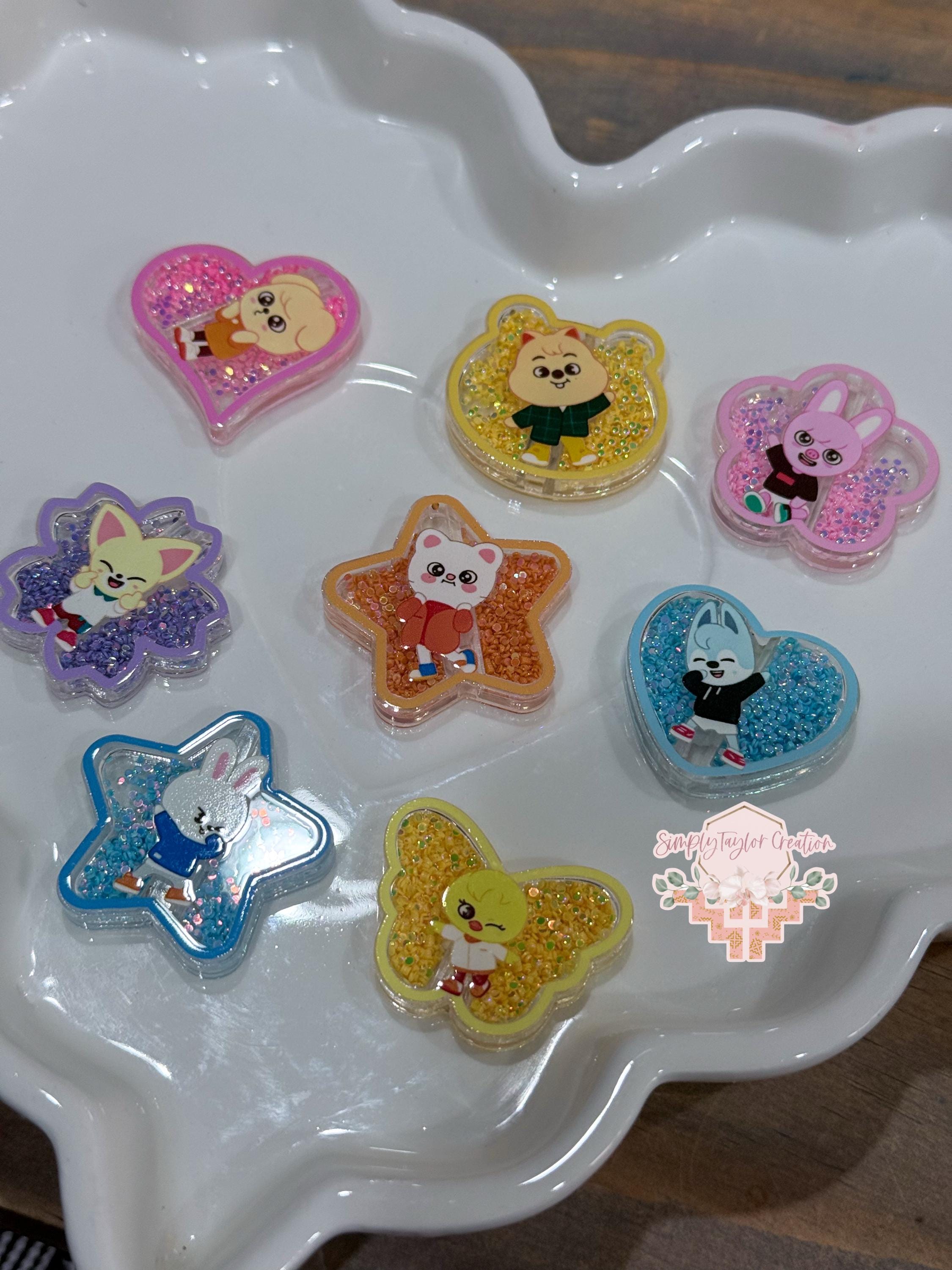 New Clear Stray Kids Acrylic Bead With Confetti |for Crafting