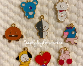 Bt21 metal full body charm, Koya, Rj, Shooky, Mang, Chimmy, Tata, Cooky