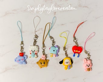 New matte Bt21 Phone Charms strap