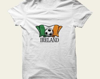 Irish Soccer Shirt -Custom Ireland Flag T-Shirt with Name & Number | Personalized Irish Pride Shirt | Available in Multiple Colors