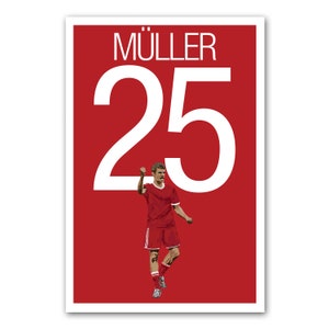 Thomas Müller Bayern Munich Poster - Soccer Poster -  Muller Poster - Muller Print