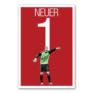 Manuel Neuer Poster - Unframed Soccer Poster - Bayern Munich Art Work - Neuer Print - Neuer Art Work