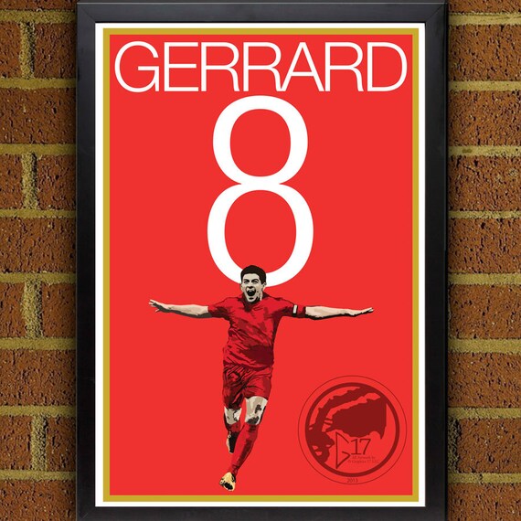 STEVEN GERRARD CANVAS PAINTING WALL ART PRINT POSTER PHOTO CHAMPIONS LEAGUE 2005