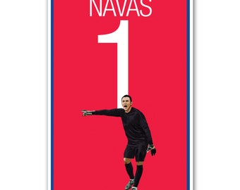 Keylor Navas Poster - Costa Rica Soccer Poster- Keylor Navas  Print - Unframed Soccer Poster - Costa Rica Art Work