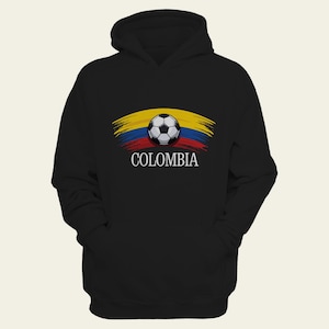 Colombia Soccer Flag Hoodie - Custom Colombian Flag Hoodie with Name & Number | Personalized Colombia Sweatshirt